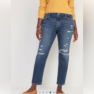 Old Navy Mid-Rise Boyfriend Straight Ripped Jeans